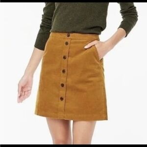 NWT J. Crew Factory Mini Skirt in Mustard Brown